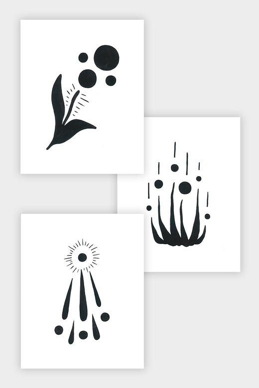 Black Blob 3 Print Set