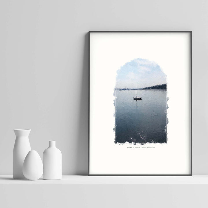 Affordable Fine Art Print - Framed Fine Art Print - Framed Wall Art - Cheap Wall Art - Nautical Decor - Cheap Wall Decor - Wall Beach Decor - Nautical Wall Decor - Nautical Bathroom Decor - Nautical Wall Art - Boat Decor - Sailboat Decor