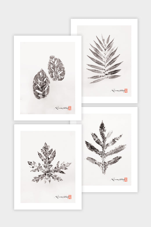 Leaf Gyotaku 4 Print Set
